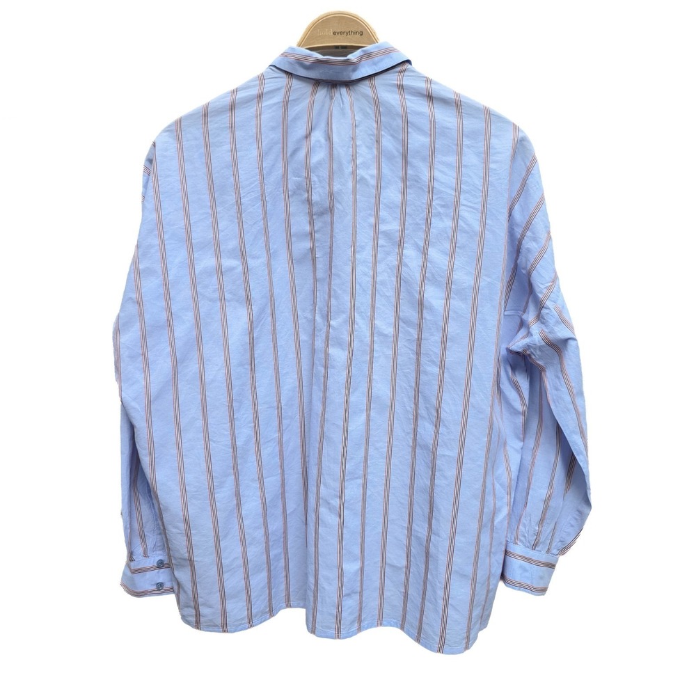 Sessun Botan Blue Stripe Button Up Shirt Womens M Relaxed French Minimalist - Picture 2 of 9